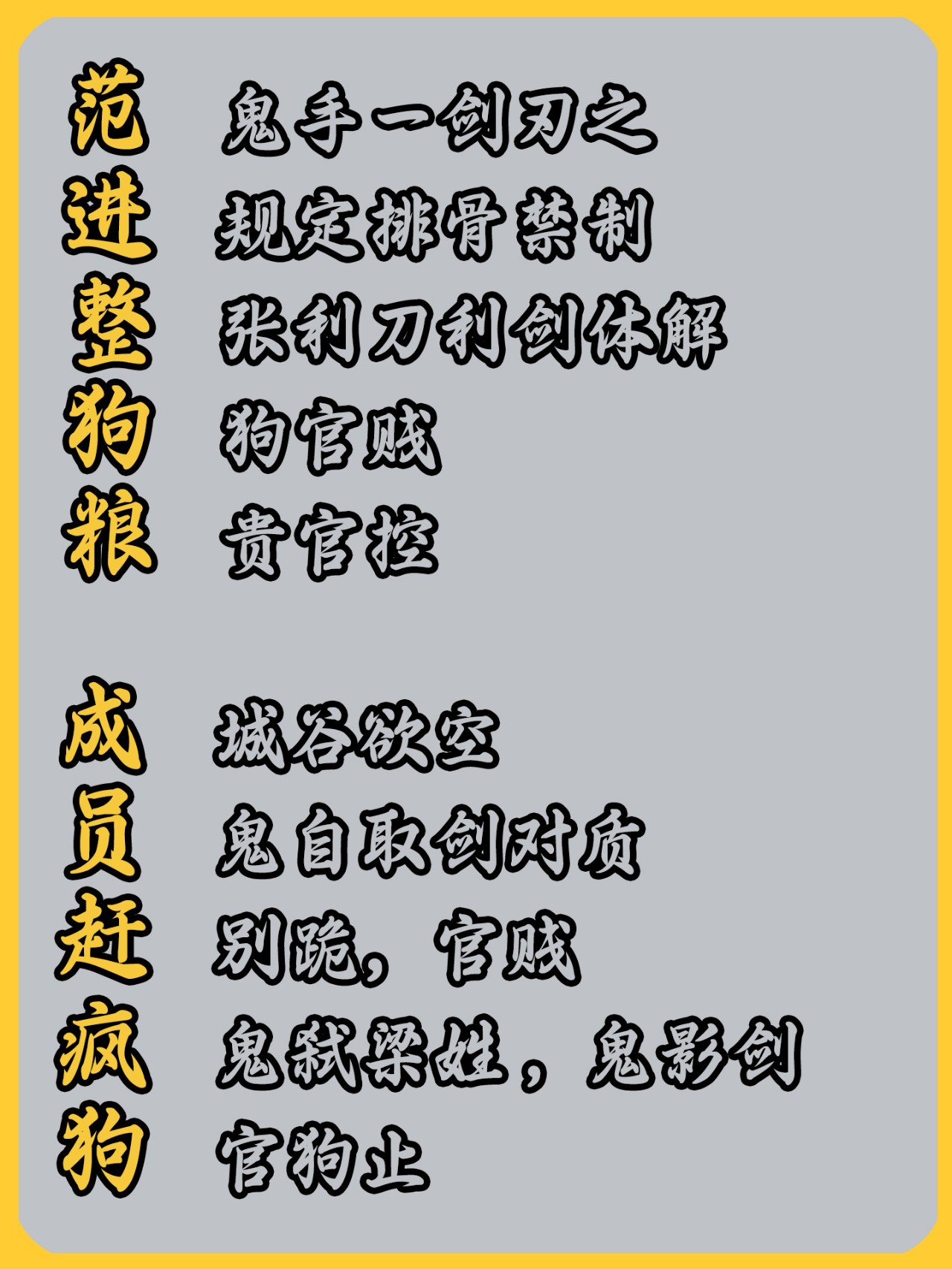 范进整狗粮,成员赶疯狗